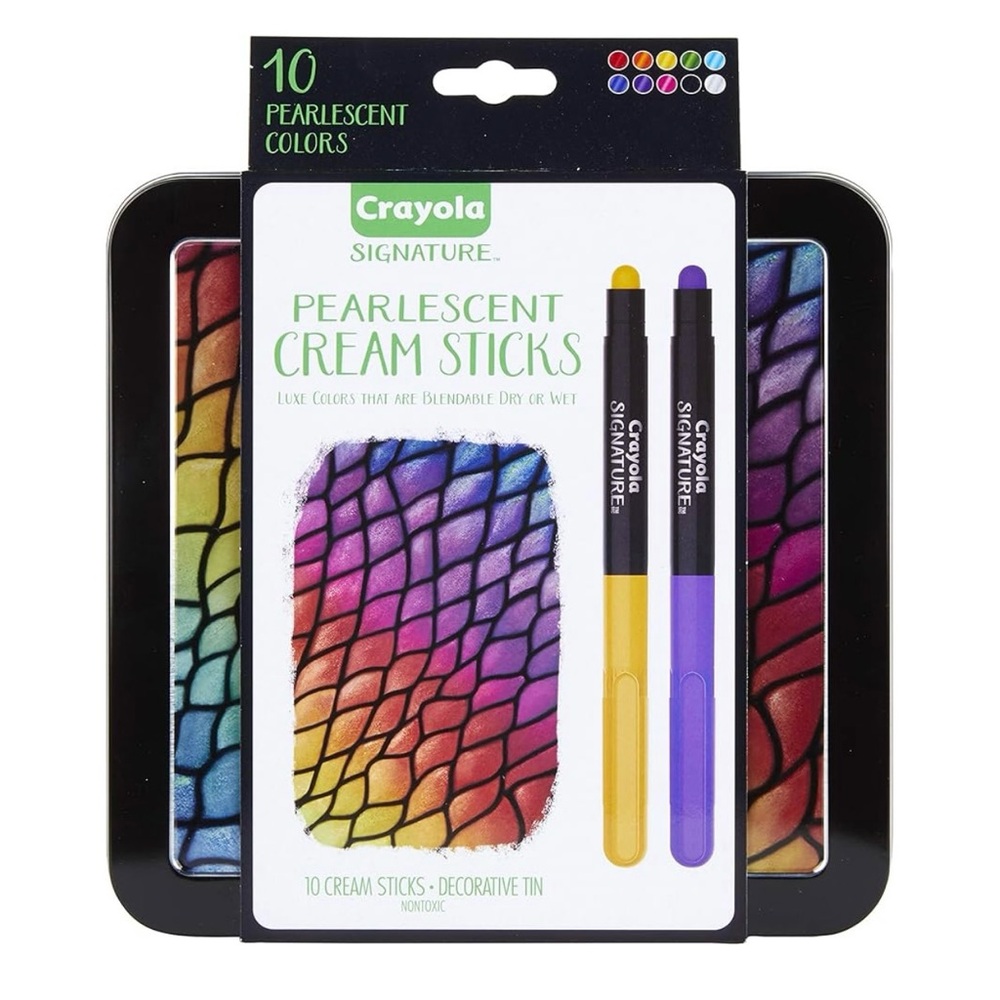 Crayola Signature - Pearlescent Cream Sticks Set of 10 - Nearly Brand New
